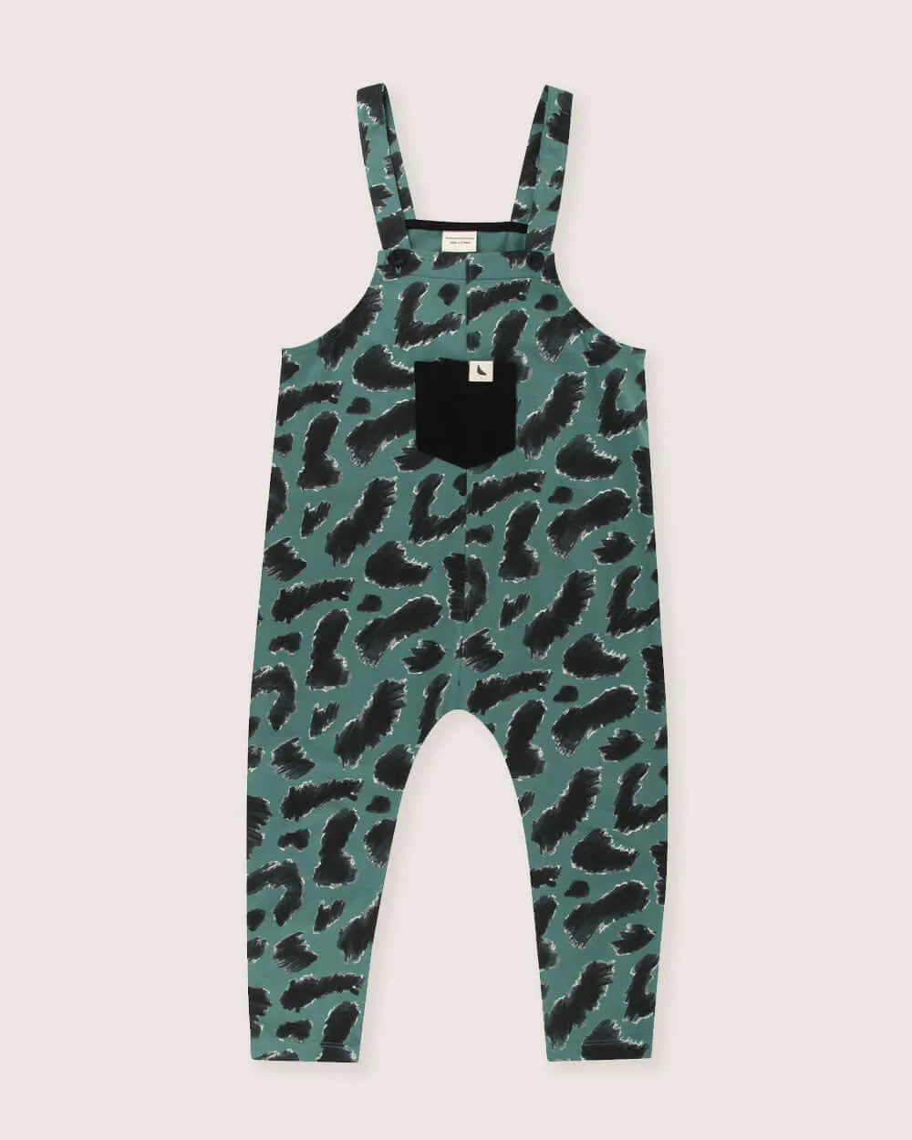 Abstract Animal Print Dungarees