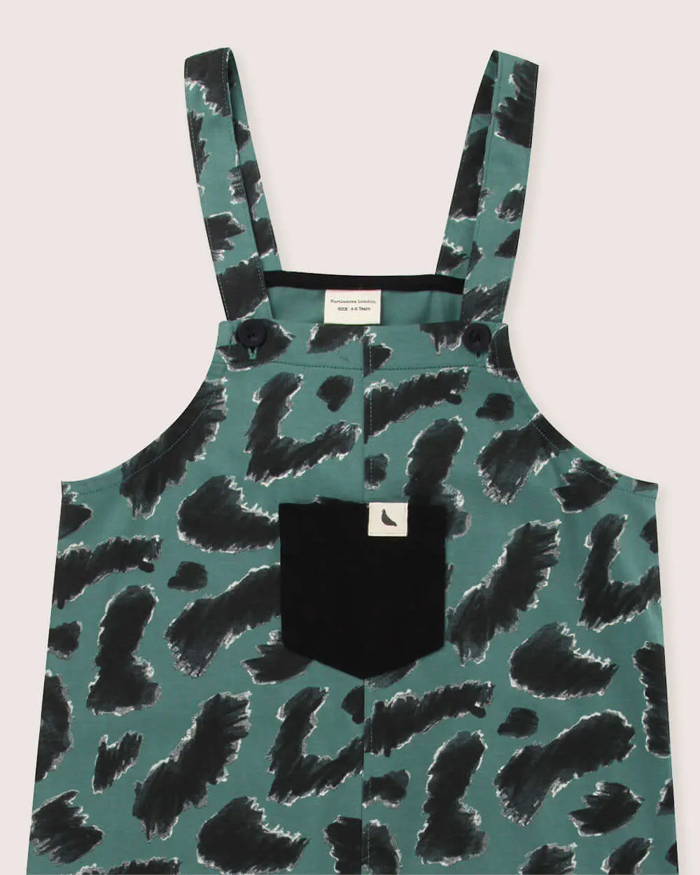 Abstract Animal Print Dungarees