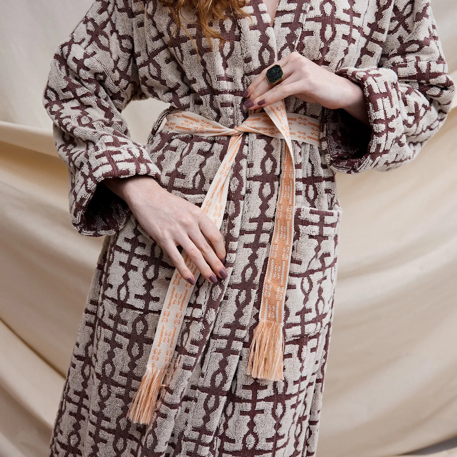 Amata Towelling Robe - Clove