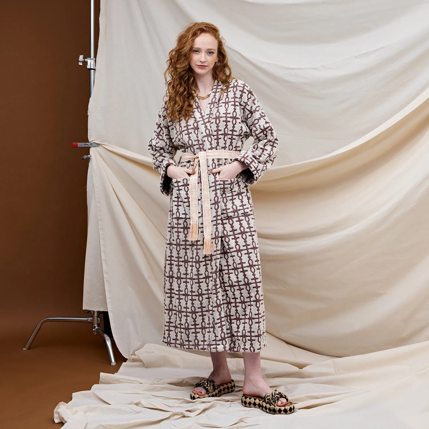 Amata Towelling Robe - Clove