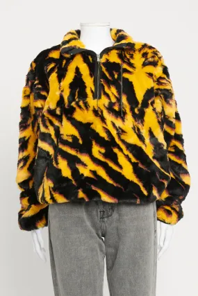 Animal Print Preowned 3/4 Zip Top