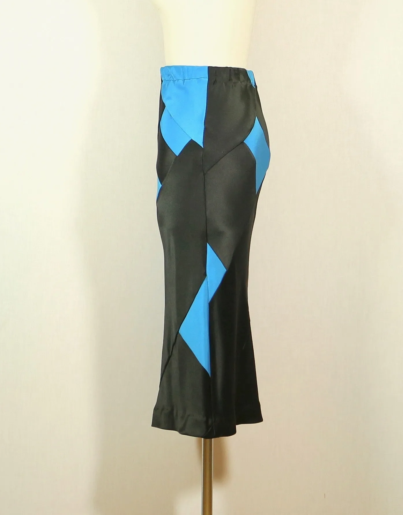 Bias Cut Patchwork Skirt