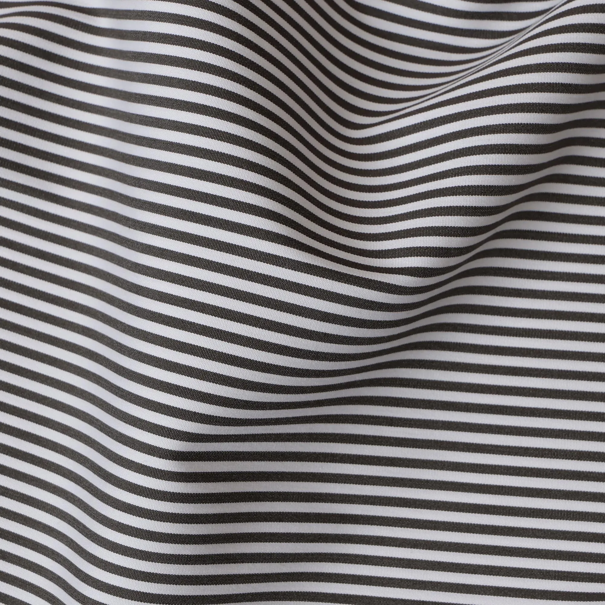 Black and Grey Micro Striped 100% Cotton Shirting Fabric, 150 cm Width, Made in Italy-D20478