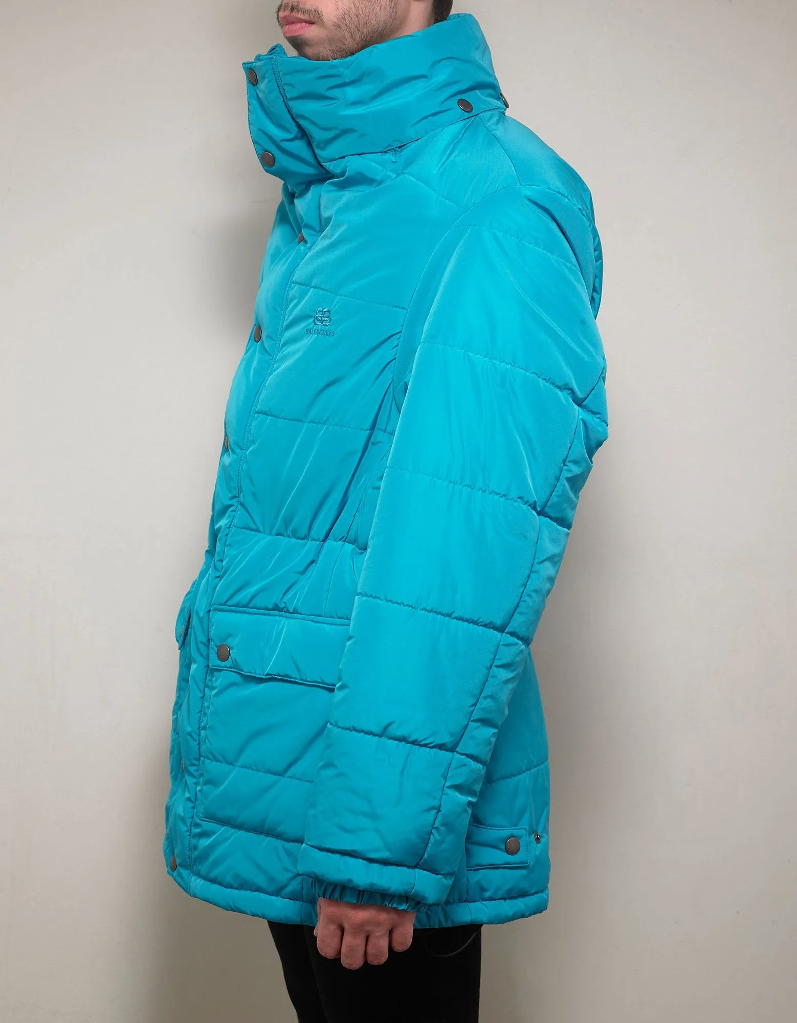 Blue Quilted Incognito Parka