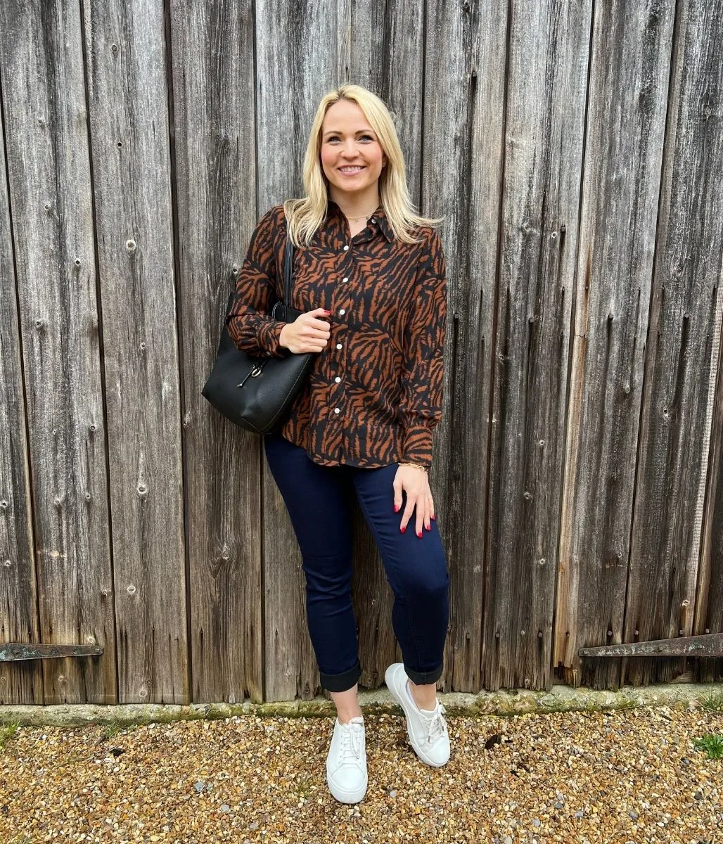 Brown Animal Print Shirt