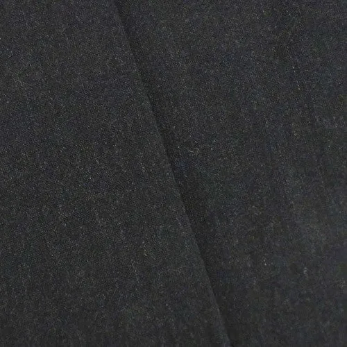 Charcoal Black Wool Blend Dobby Jacketing Fabric