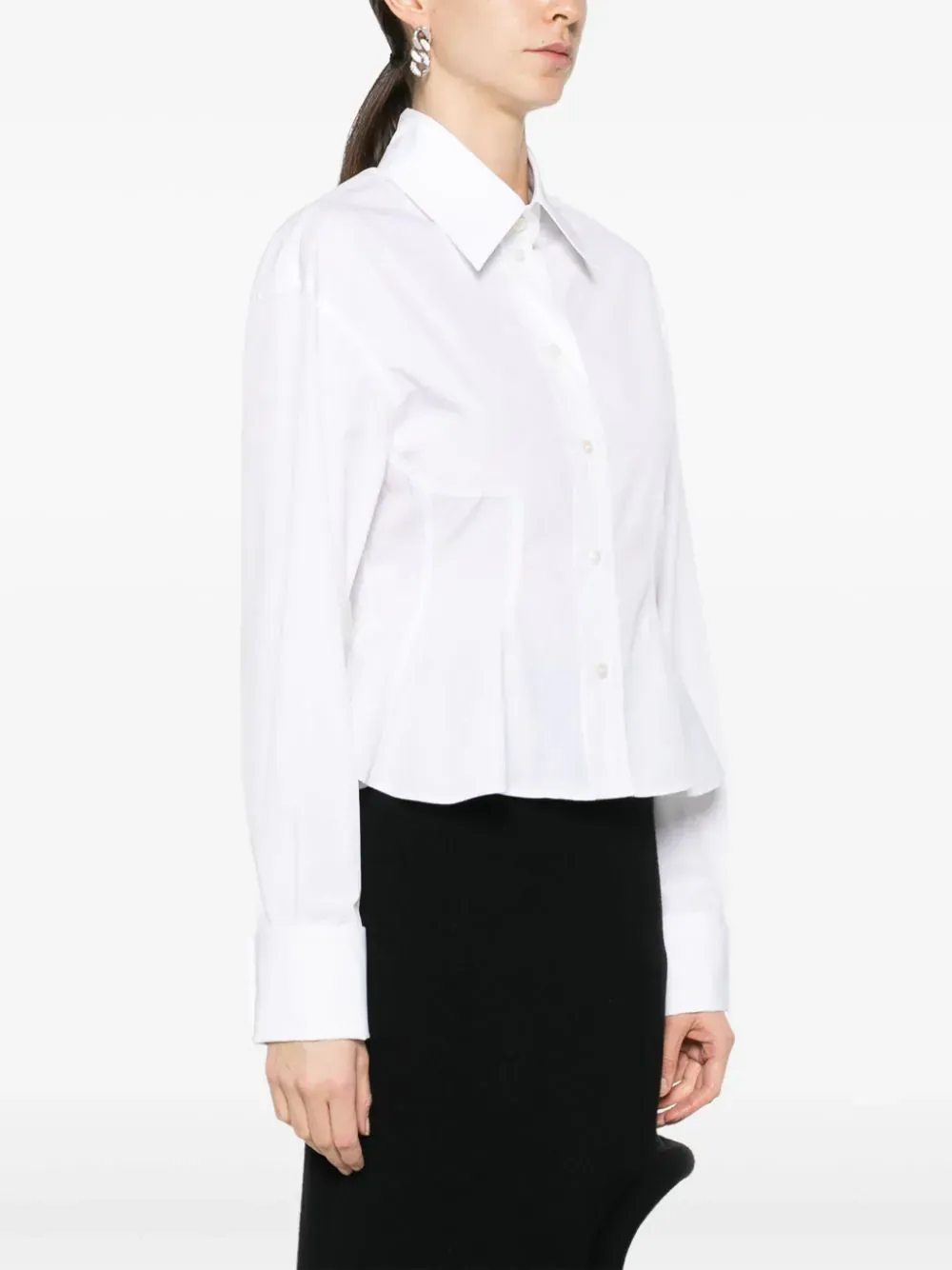 Cotton Peplum Shirt