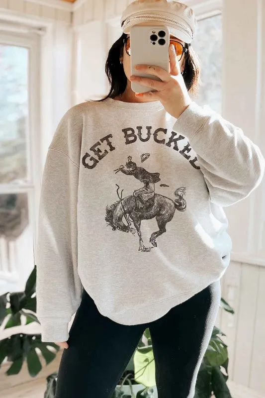 GET BUCKED WESTERN COUNTRY OVERSIZED SWEATSHIRT - Online Exclusive