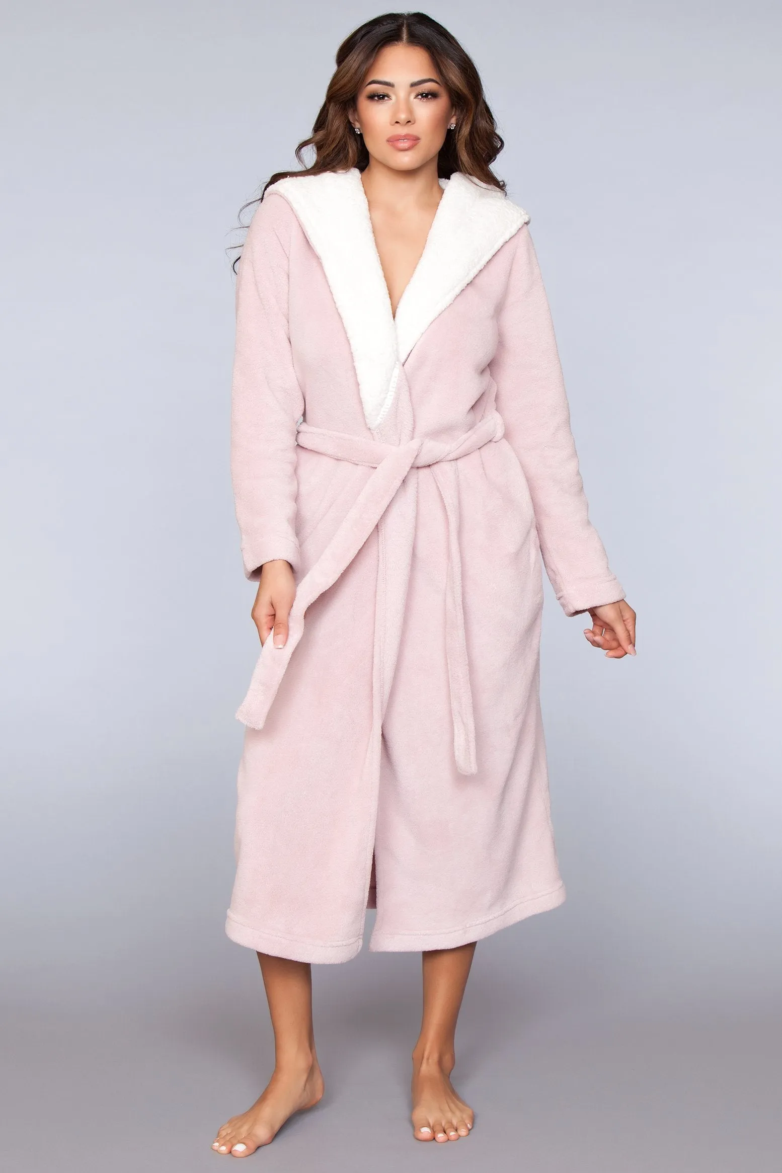 Janette Sherpa Lined Hooded Robe