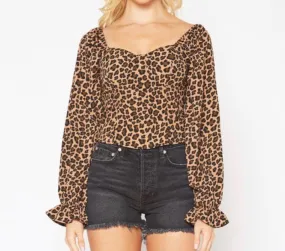 Leopard Sweetheart Blouse