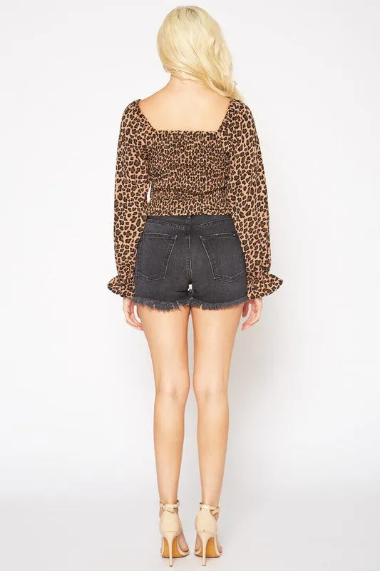 Leopard Sweetheart Blouse