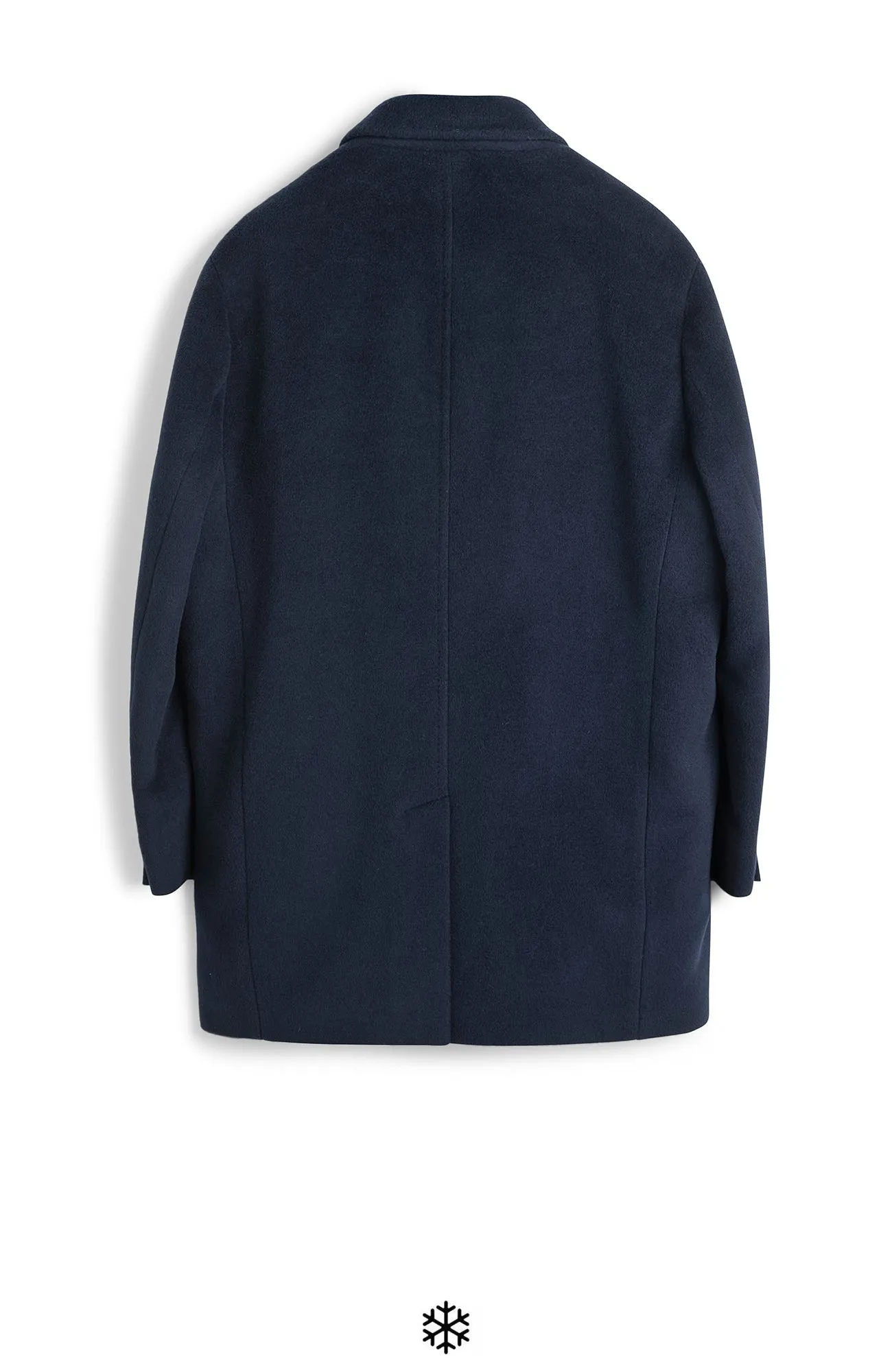 LOGAN DOUBLE BREAST NAVY WOOL TOPCOAT