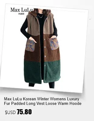 Max LuLu 2024 Quilted Classic Womens Winter Jeackets Luxury Fashion Vintage Parkas Leisure Loose Warm Thicken O Neck Cotton Coat