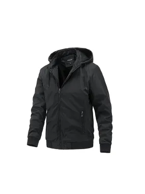 Men's Cotton Jacket Detachable Fashion Workwear Jacket Casual Sports Hooded Cotton Jacket