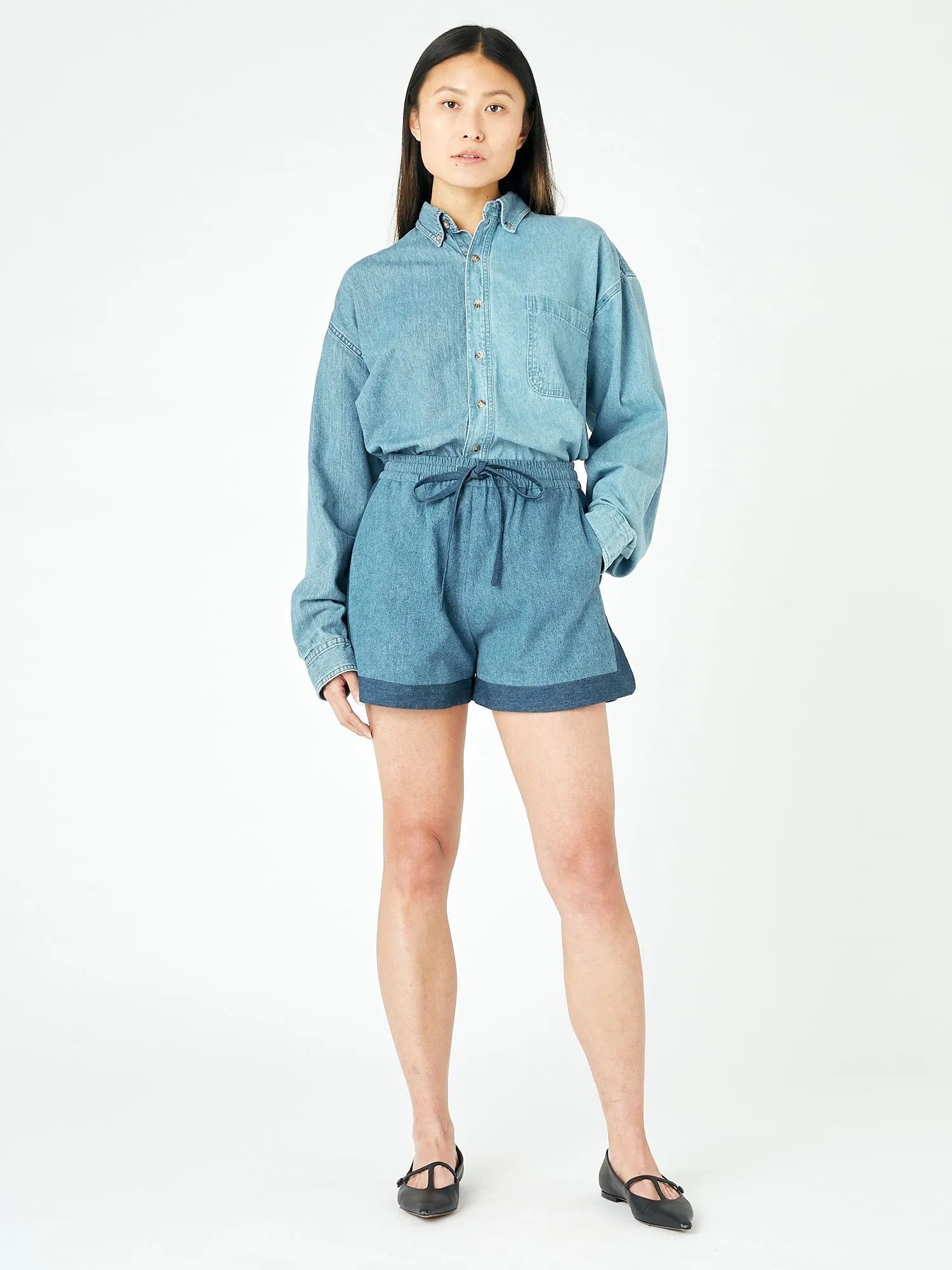 Missy Short Denim Mid Blue