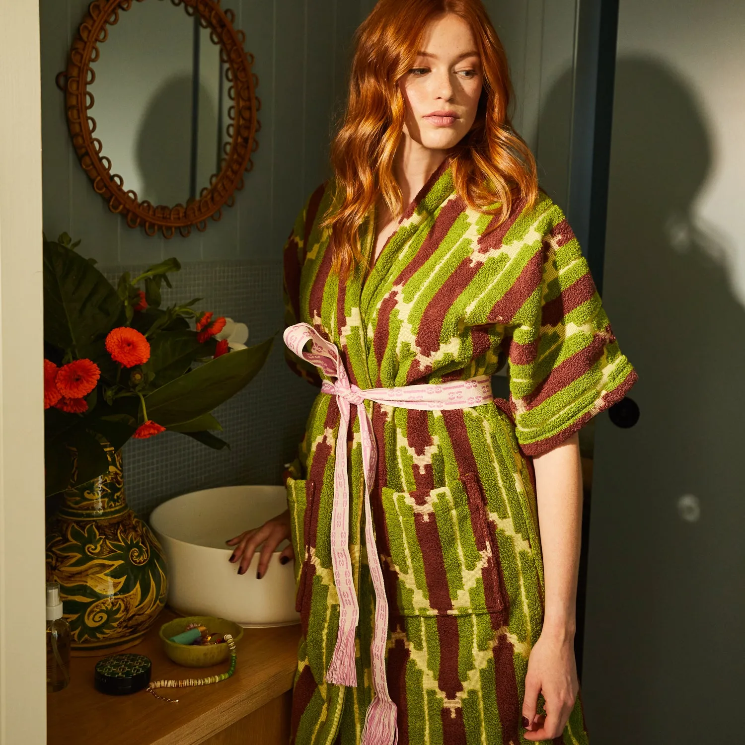 Nisha Terry Kimono - Palm