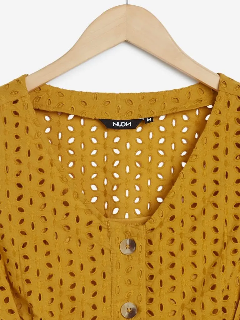 Nuon Mustard Rosanne Top With Chemise