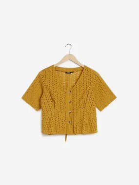 Nuon Mustard Rosanne Top With Chemise