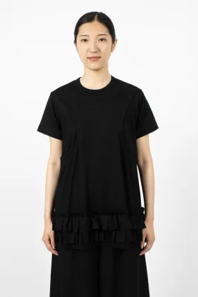 Peplum Panel T-Shirt Black