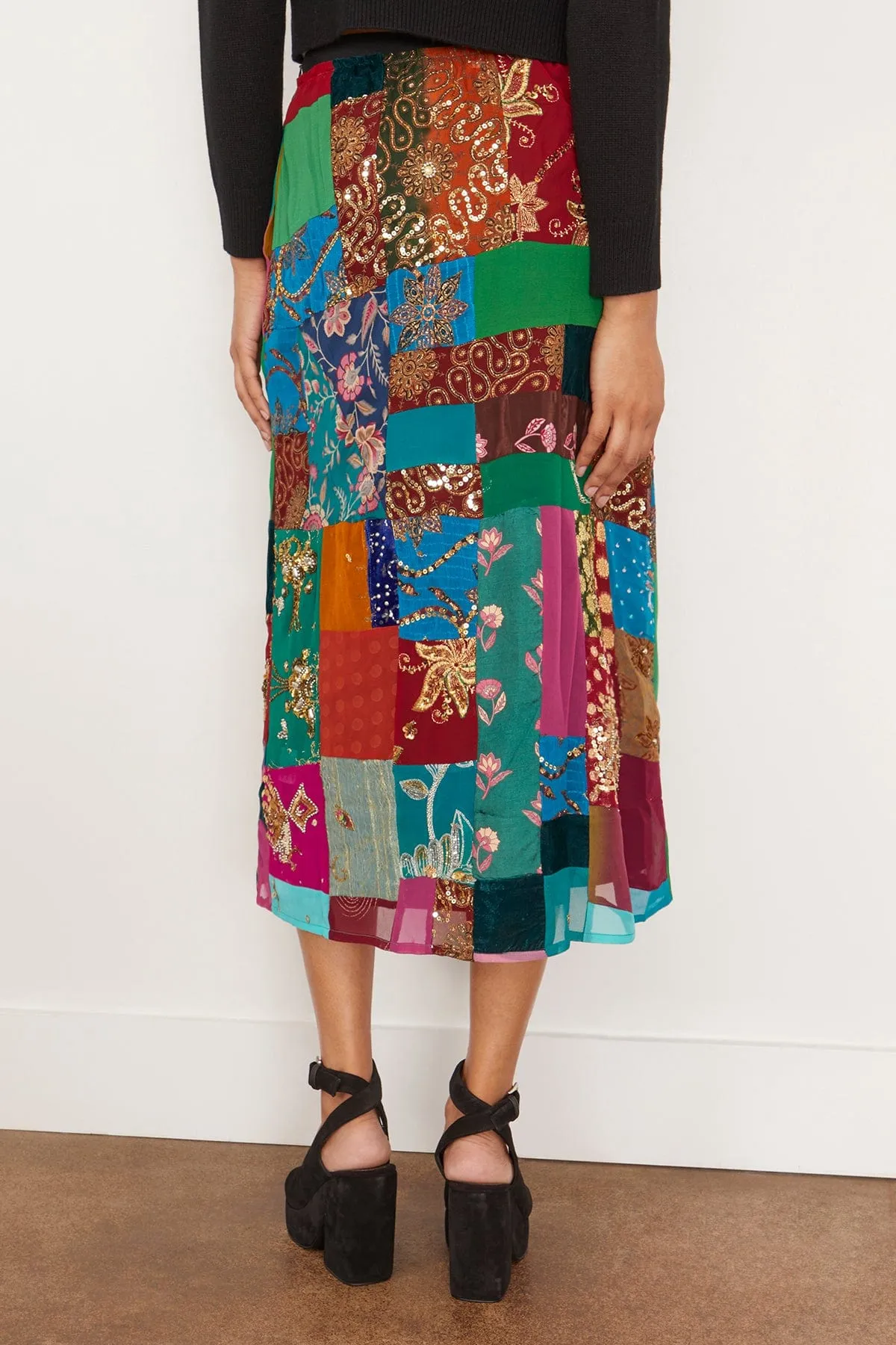 Phoebe Patchwork Skirt in Multi