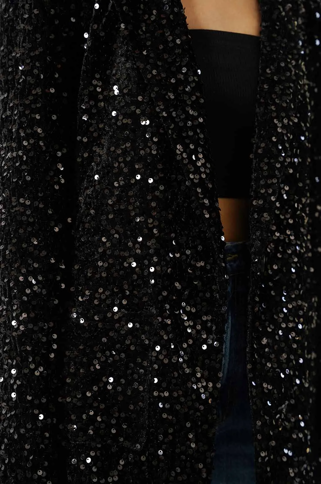 SEQUINNED EVENING BLAZER