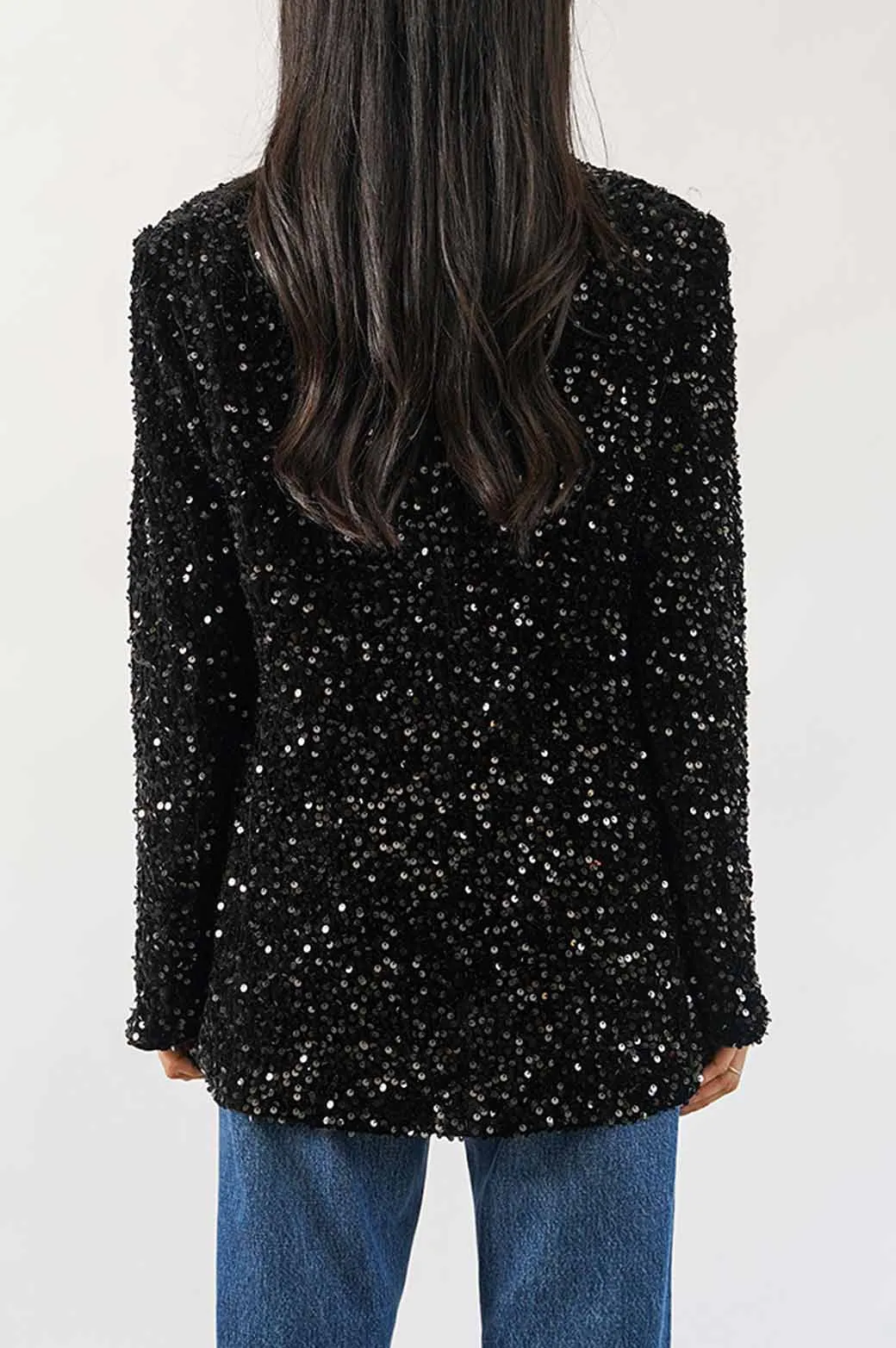 SEQUINNED EVENING BLAZER