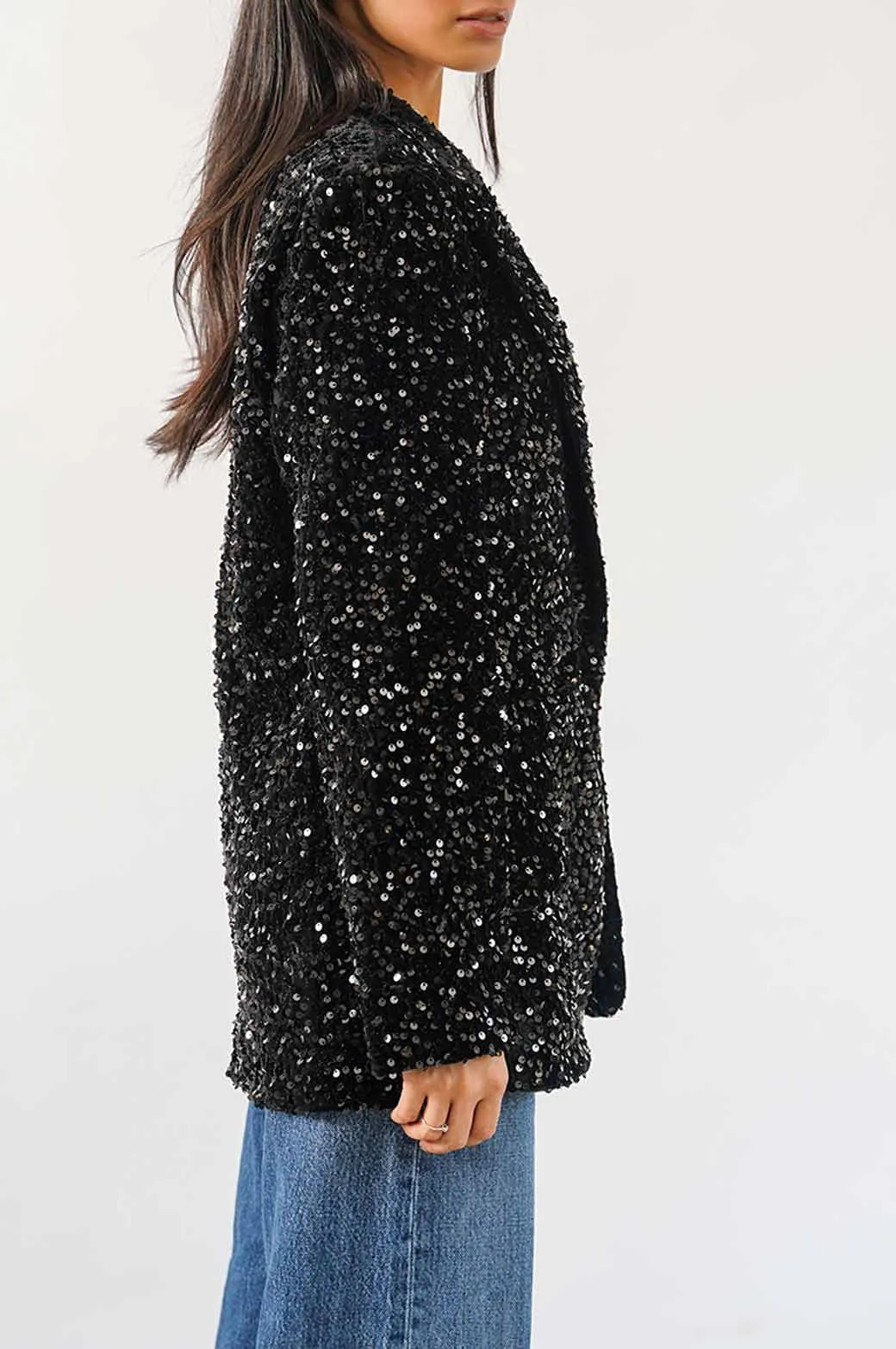 SEQUINNED EVENING BLAZER