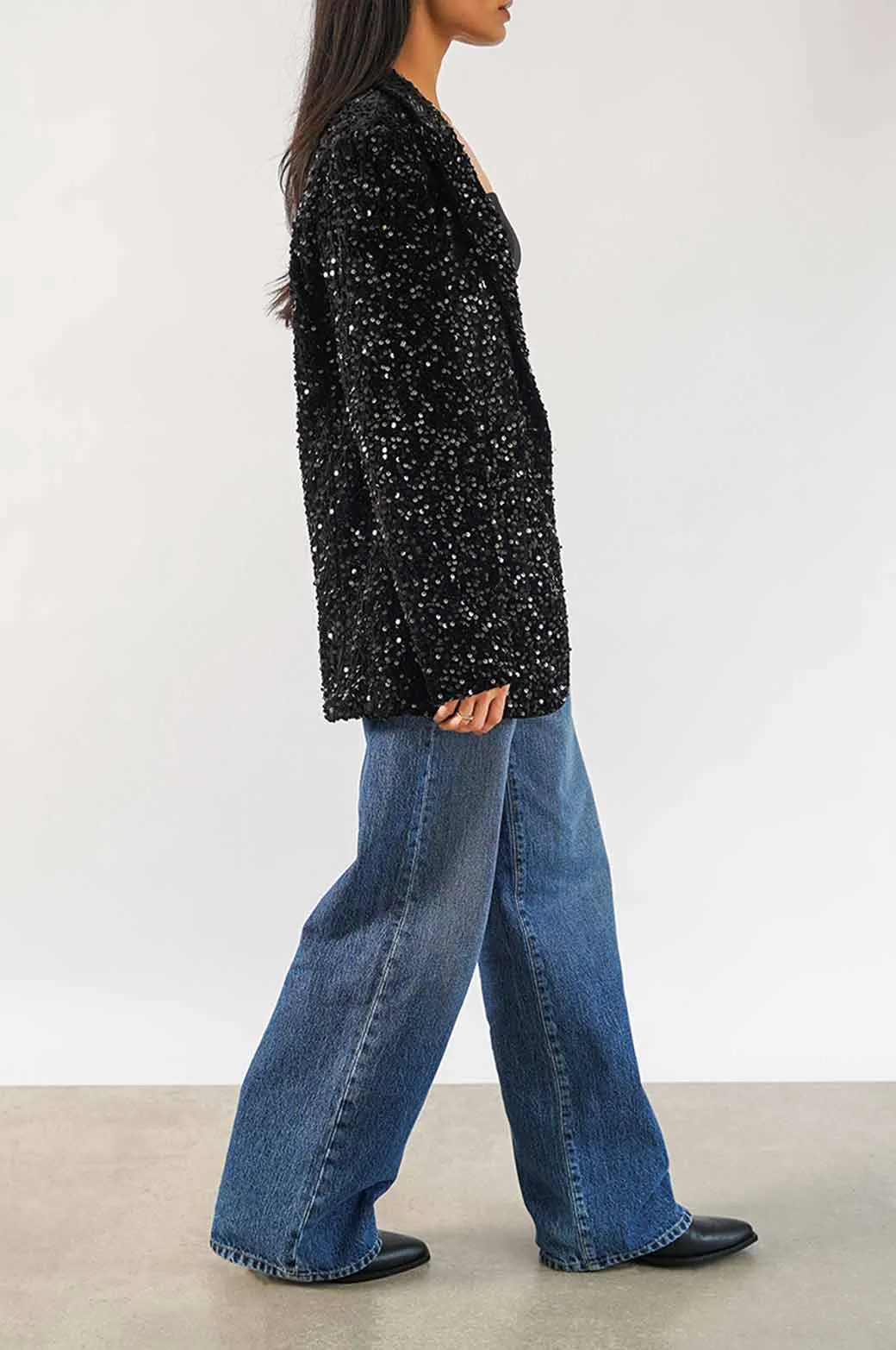 SEQUINNED EVENING BLAZER