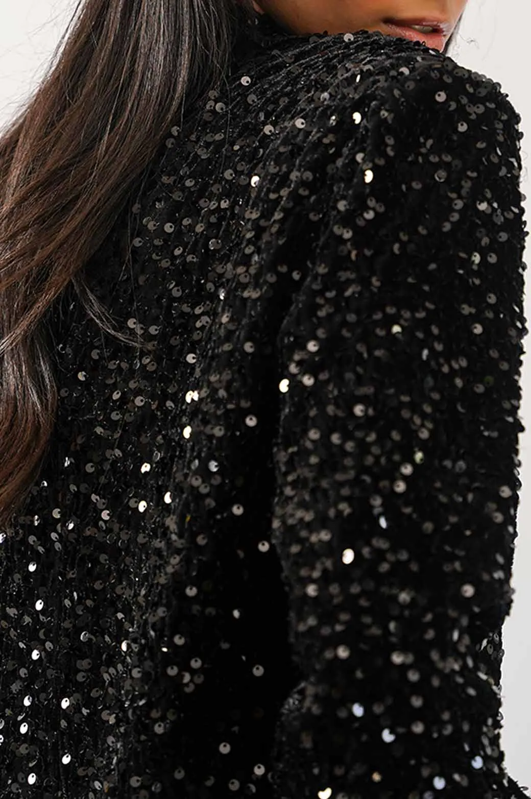 SEQUINNED EVENING BLAZER