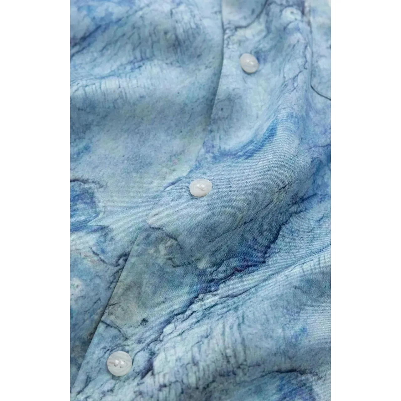 Stampd Ocean Floor Camp Collar Buttondown Ocean Floor Print