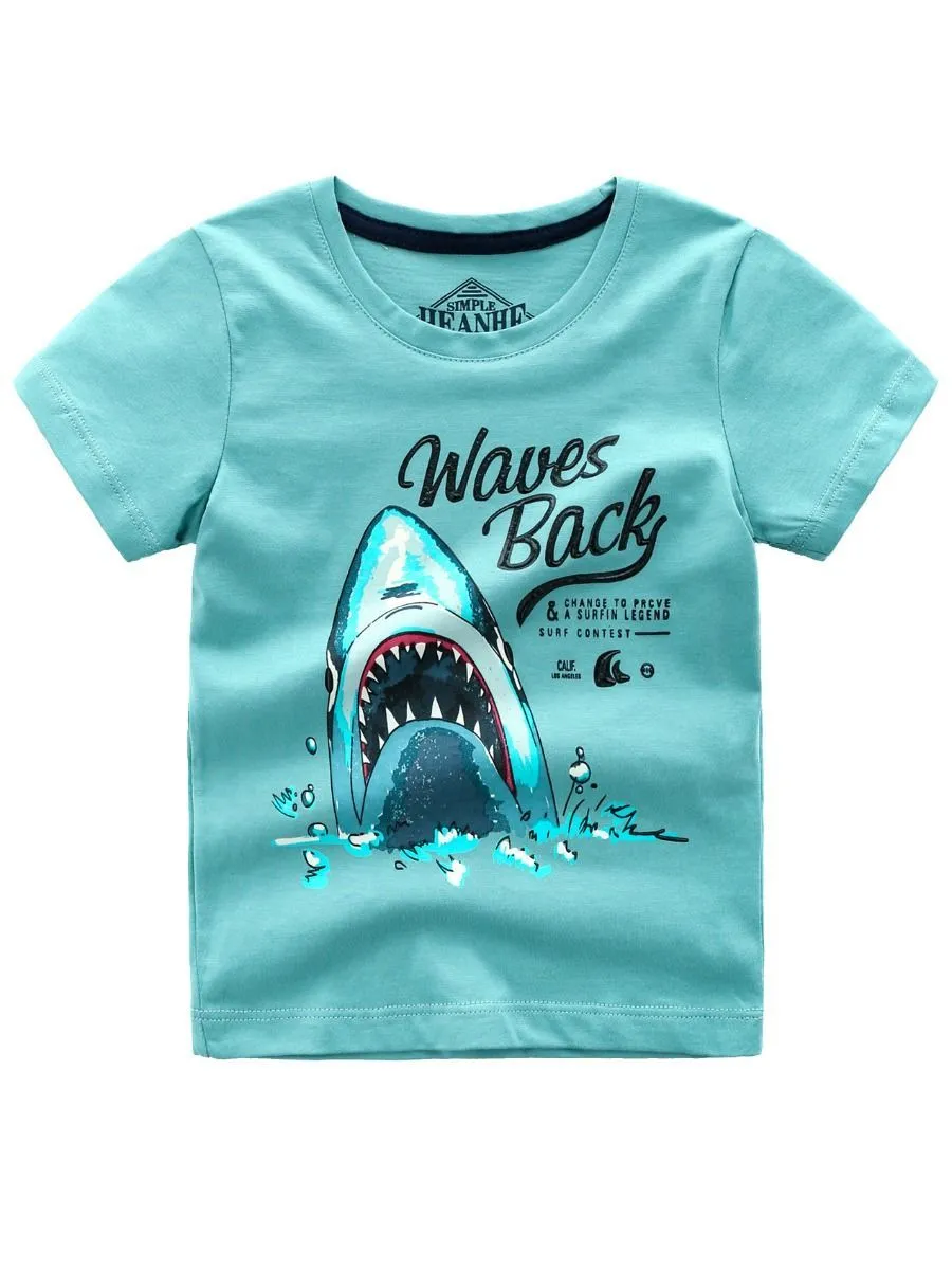 Summer Little Boy Shark T-shirt