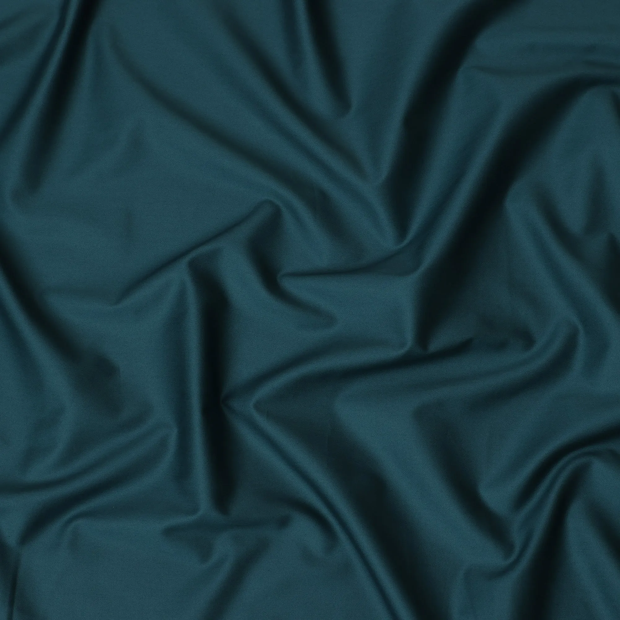 Teal Green 100% Cotton Shirting Fabric, 150 cm Width, Made in Italy-D20499