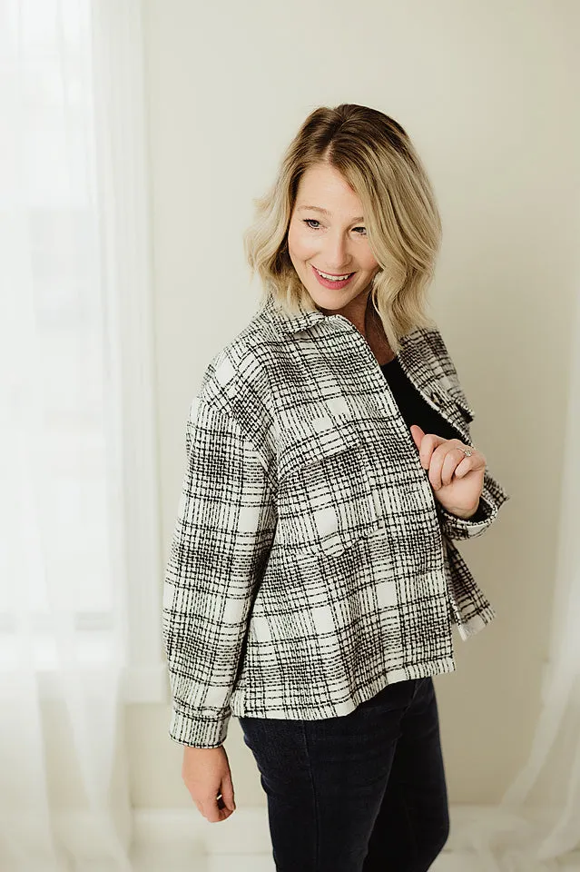 Tweed Oversized Short Jacket