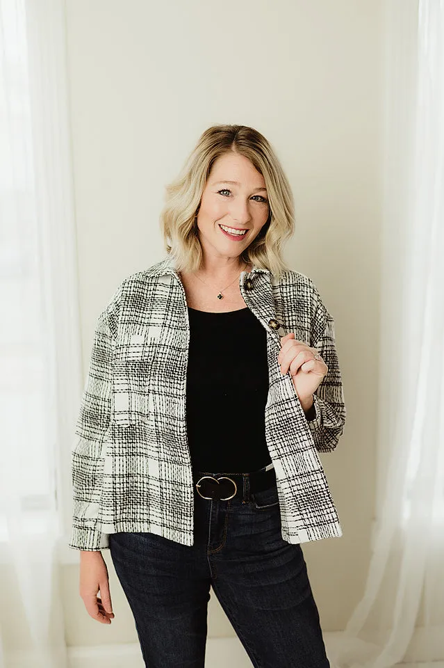 Tweed Oversized Short Jacket