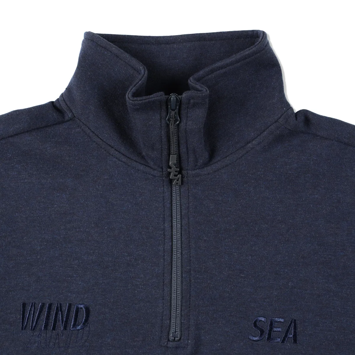 WDS-ES TECH BASIC HALF ZIP TOPS / NAVY_BASIC