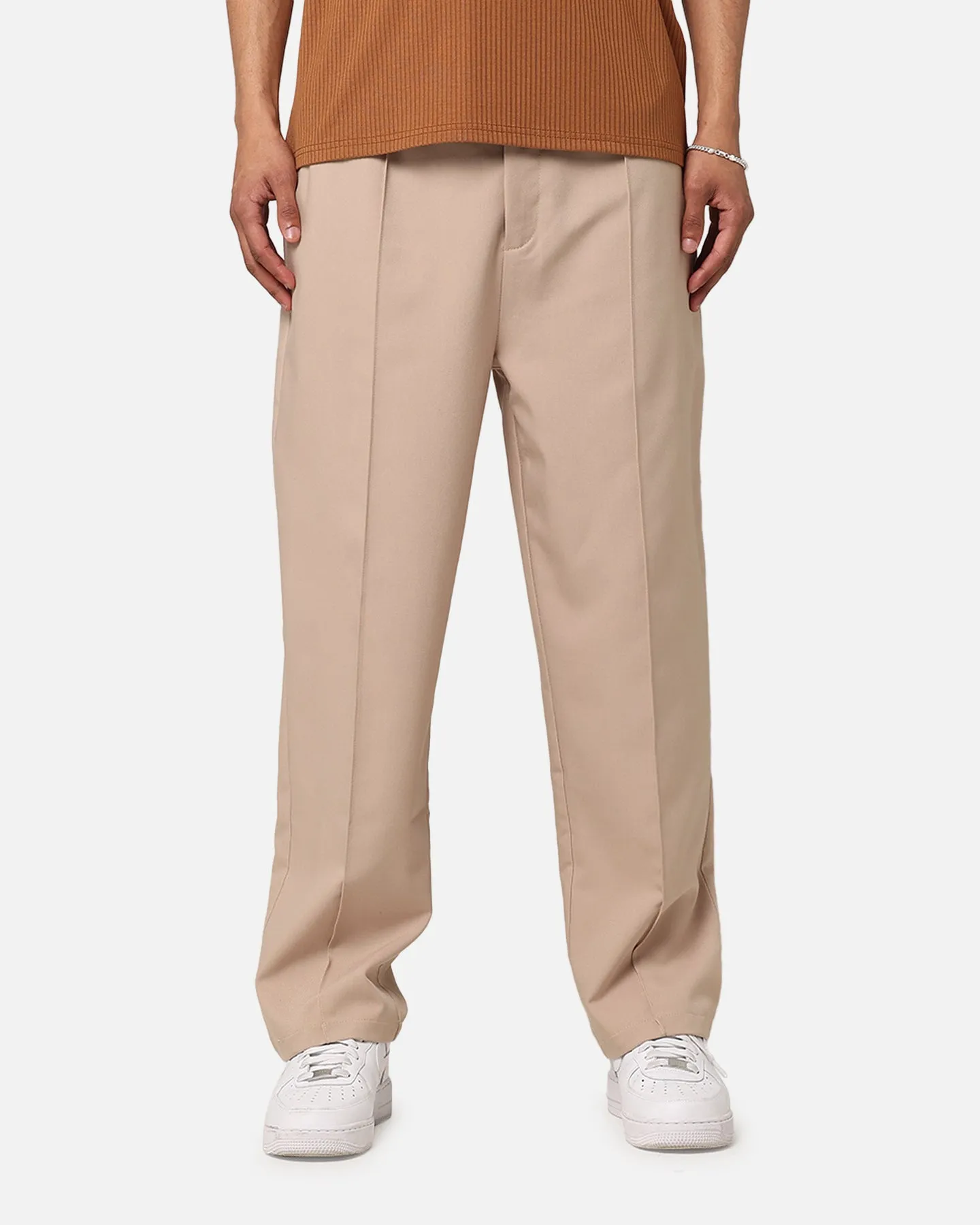 XXIII Creased Tailored Pants Tan